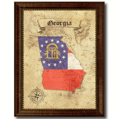 " Georgia State Vintage Map "