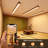 Smart LED Ceiling Light With Remote Control, Dimmable Flush Mount Fixture, 30W Adjustable Color Temperature, Anti-Glare Linear Light For Living Room, Kitchen, Bedroom, Office