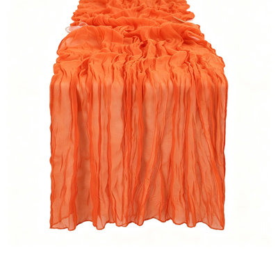 Thanksgiving Fall Table Runner Bohemian Style Pleated Polyester Tablecloth Wedding Party Table Decoration Cloth And Orange Available, Christmas Decorations