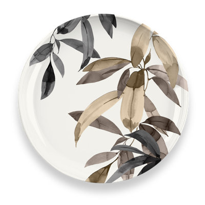 Assiette plate en bambou 10,5 po Sublette, ensemble de 6