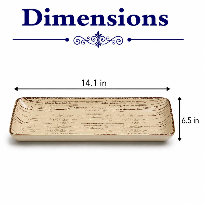Plat rectangulaire en porcelaine de qualité supérieure TORNADO-SAND DOLLAR, 14 x 6,5 pouces, Oursin