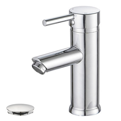 Single-handle Bathroom Faucet with Drain Assembly