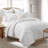 Muslin Stitch White Full/Queen Quilt Set