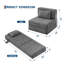 Canapé-lit convertible pliant avec canapé-lit et canapé-lit rabattable avec oreiller capitonné pour un salon, une chambre à coucher et une chambre d'amis