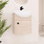 Petit meuble-lavabo mural 18 po avec lavabo en céramique 18 po