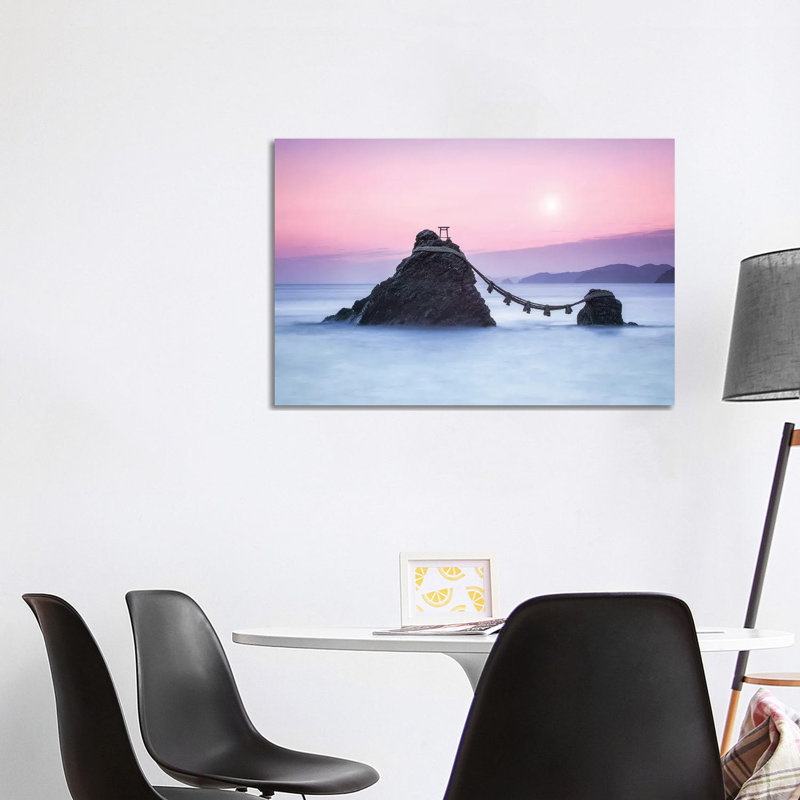 Meoto Iwa Rocks Also Known As The "Wedded Rocks" At Sunrise, Mie Prefecture, Japan by Jan Becke - Wrapped Canvas Gallery-Wrapped Canvas Giclée