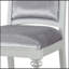 Ensemble de 2 chaises d'appoint rembourrées grises et platine