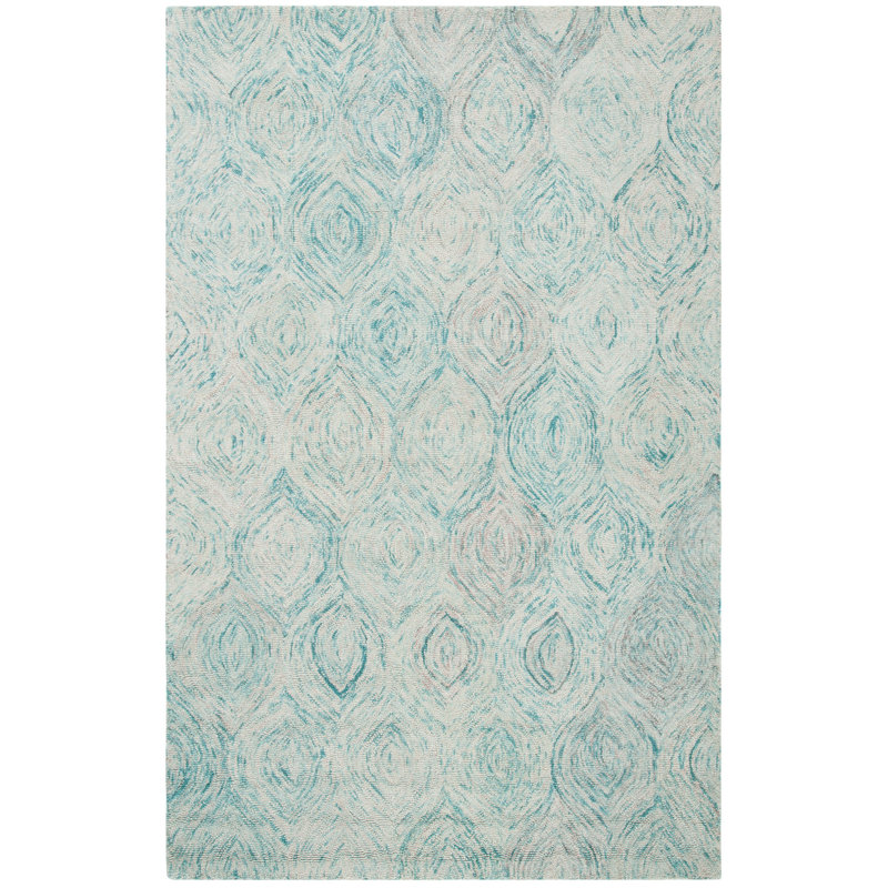 Kline Ikat Hand Tufted Wool Ikat Rug, Rectangle 3' x 5'
