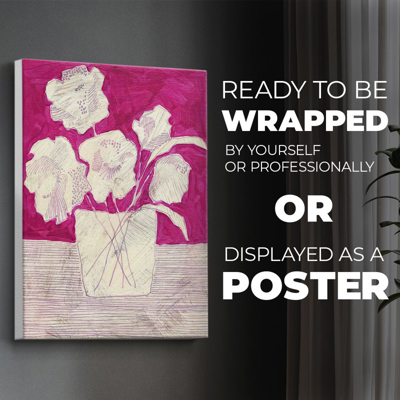 Fuchsia Arrangement I - Impression sur toile seulement - NON-CADRE, H 12 po x l 8 po