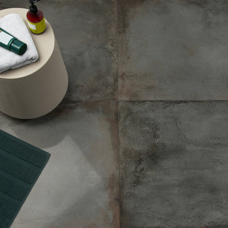 Angela Harris Flatiron 24X48 Semi-Polished Porcelain Tile, Graphite