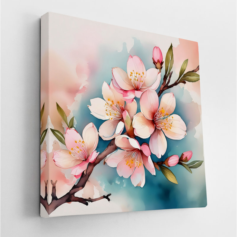 Fleurs de printemps I, H 24 po x l 24 po