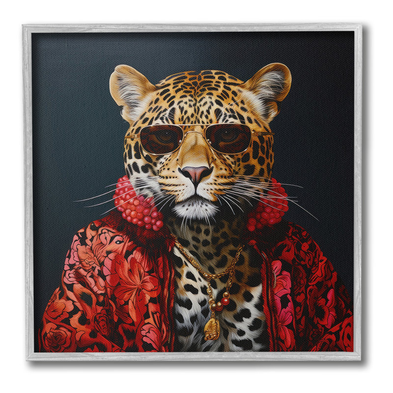 Tendance léopard encadrée par Giclee par Lazar Studio, Estampe numérique Farmhouse, H 24 po x l 24 po