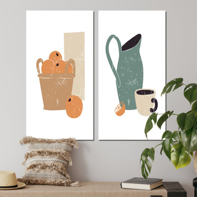 «Retro House Decor Still Life II», ensemble de 2 impressions