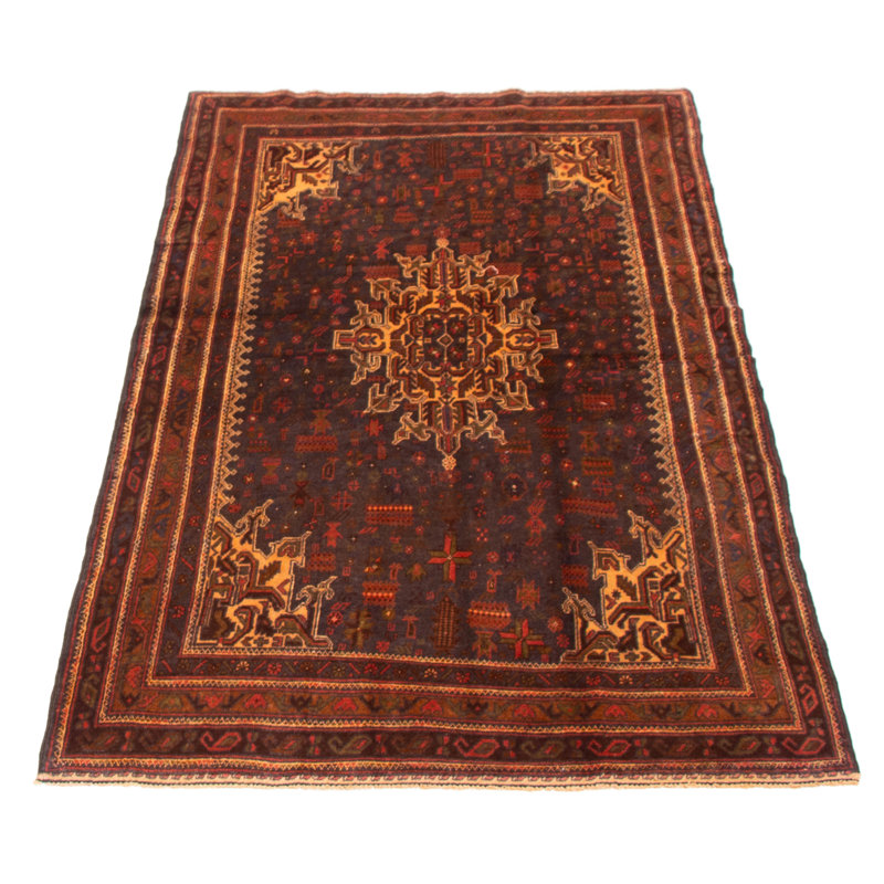 Tapis noir Teimani 4 pi 0 po x 7 pi 1 po