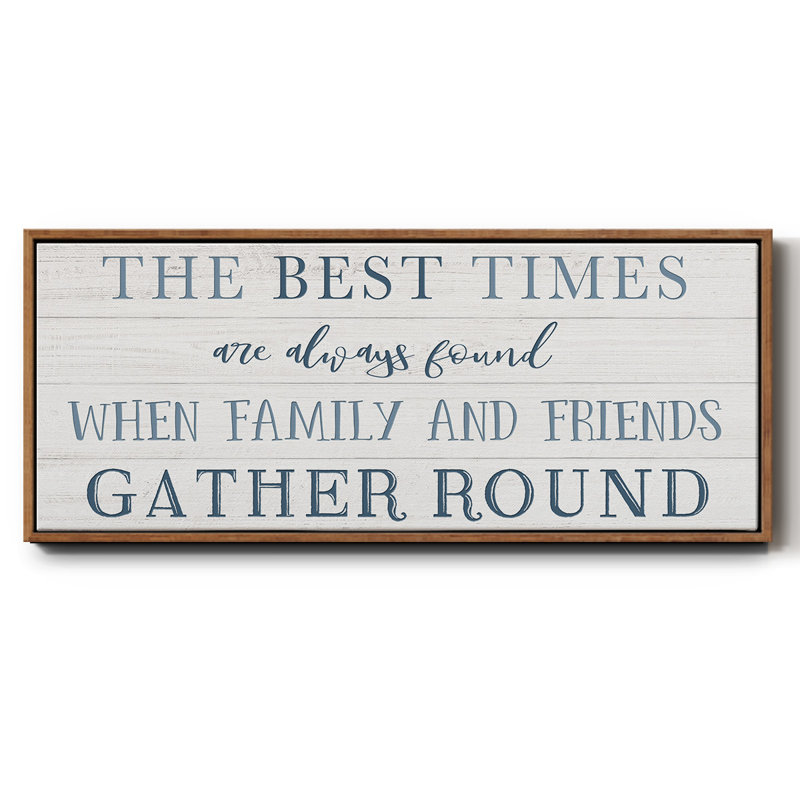 «Family and Friends Gather», toile encadrée, H 20 po x l 50 po