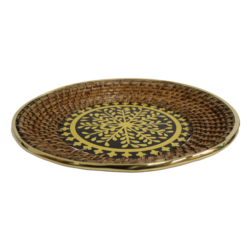 Panier en osier 12 "avec base peinte à la main Bay Isle Home™