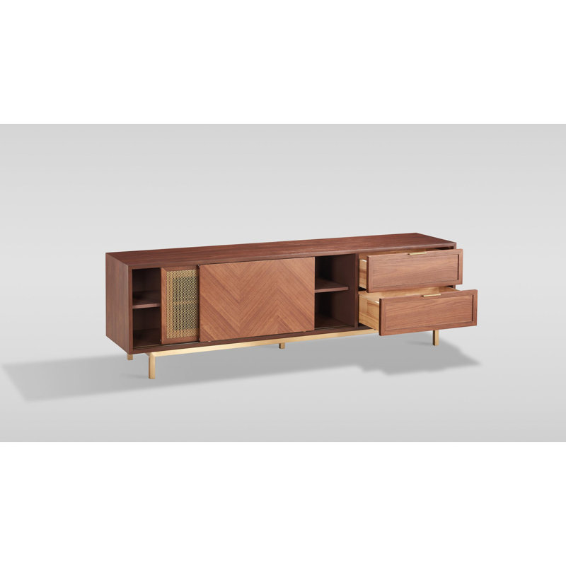 Milana Walnut Gold TV Console