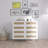White Color 8 Drawers Chest Of Drawers With Rattan Drawer Face Golden Legs And Handles