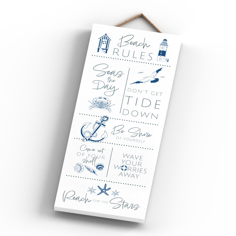 Beach Beach Rules Wall Décor