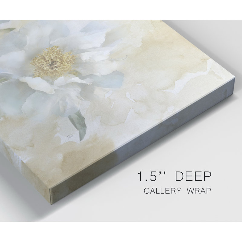 « Pivoines douces I », reproduction d’art sur toile tendue, H 12 po x l 8 po x P 1 po