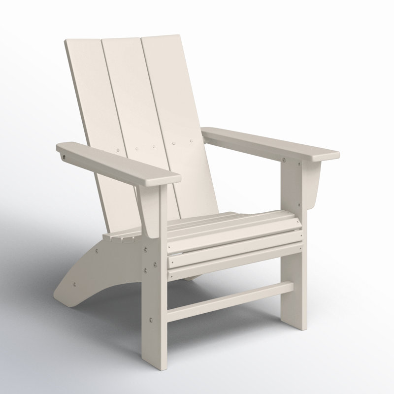 POLYWOOD Modern Curveback Adirondack Chair, Sand