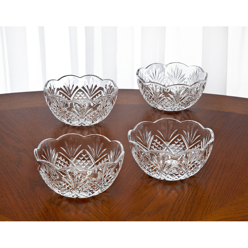 Dublin Clear Crystal 3.5oz Dessert and Candy Bowls Set