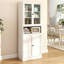 Armoire de cuisine en métal - 72 po de hauteur avec tablettes réglables, structure en acier inoxydable robuste, armoire autoportante pour cuisine / garde-manger / salle de bain