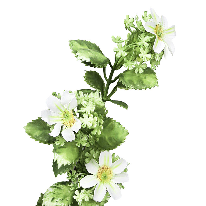 Bouquet de tiges de fleurs artificielles, Blanc