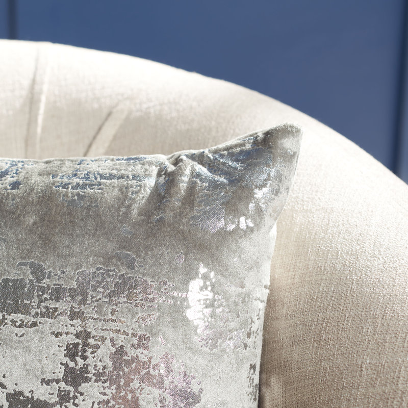 Housse et insert de coussin , 12 po x 20 po, Gris clair / argent