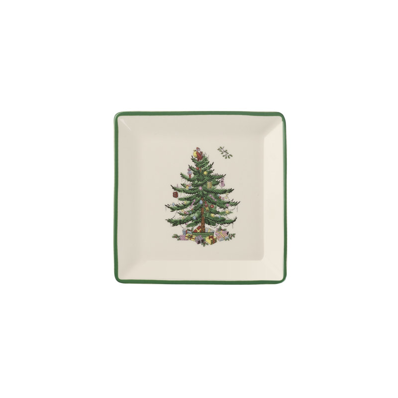 Assiettes en forme d'arbre de Noël Spode 5 po