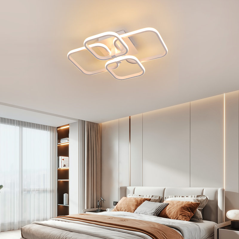 Hessville 4-Light  58cm LED Flush Mount Ceiling Light, 3000K-6500K, White
