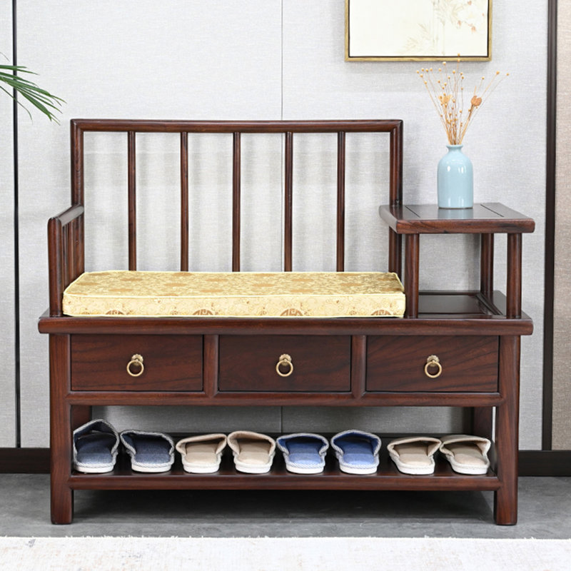 5 Pair Solid Wood Shoe Storage Bench