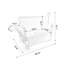 Chariot pliant 3 en 1 avec banquette et plateau de table pliable monté à l'arrière - capacité de 500 lb, pneus de plage 9 po x 4 po pour le camping-130603053
