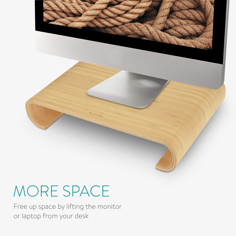 Kyzer Monitor Stand, Bamboo
