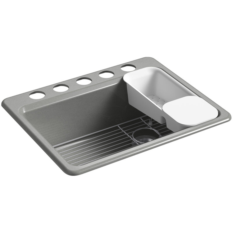 Riverby 27"L x 22"W Kitchen Sink, Basalt