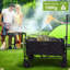 Folding Wagon on Wheels Festival Trolley Cart with Adjustable Handle, 330lbs Load