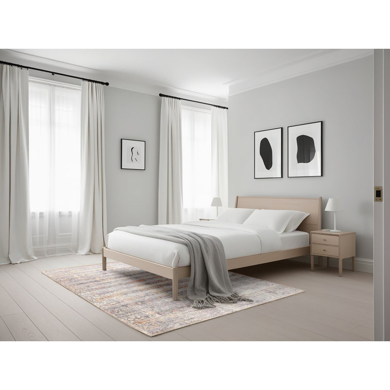 Tapis traditionnel gris / beige Apolonio, Rectangle 5 pi x 7 pi