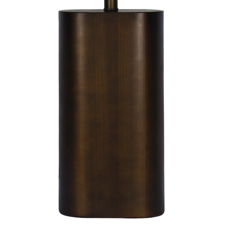 Paire de lampes de table ovales inversées en métal 27 po Sune