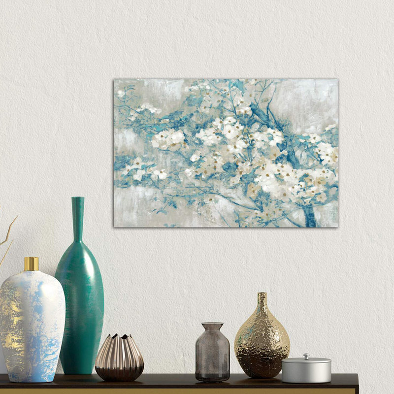 Dogwood Bloom I by Edward Selkirk - Wrapped Canvas Painting, 30.48 cm H x 45.72 cm W