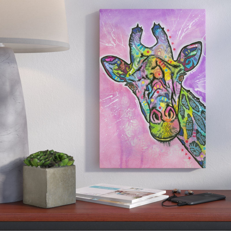 Giraffe - Graphic Art on Canvas, 40" H x 26" W x 1.5" D, Wrapped Canvas