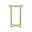 Leverette Glass Top Cross Legs End Table-35615125