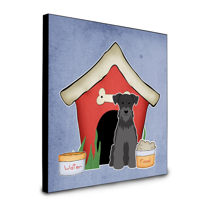 Scarvinia Animals Artwork Wall Panel, Black Miniature Schanuzer