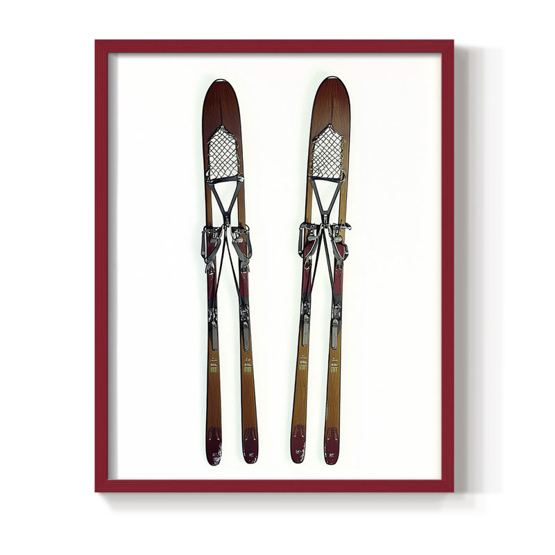 Reproduction encadrée - bois massif, H 15 po x l 12 po, Rouge