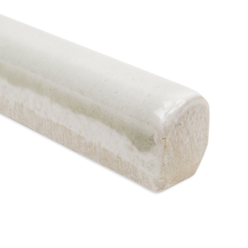 Carreau de doublure en céramique polie Divine 6 po x 0,5 po, Blanc cassé