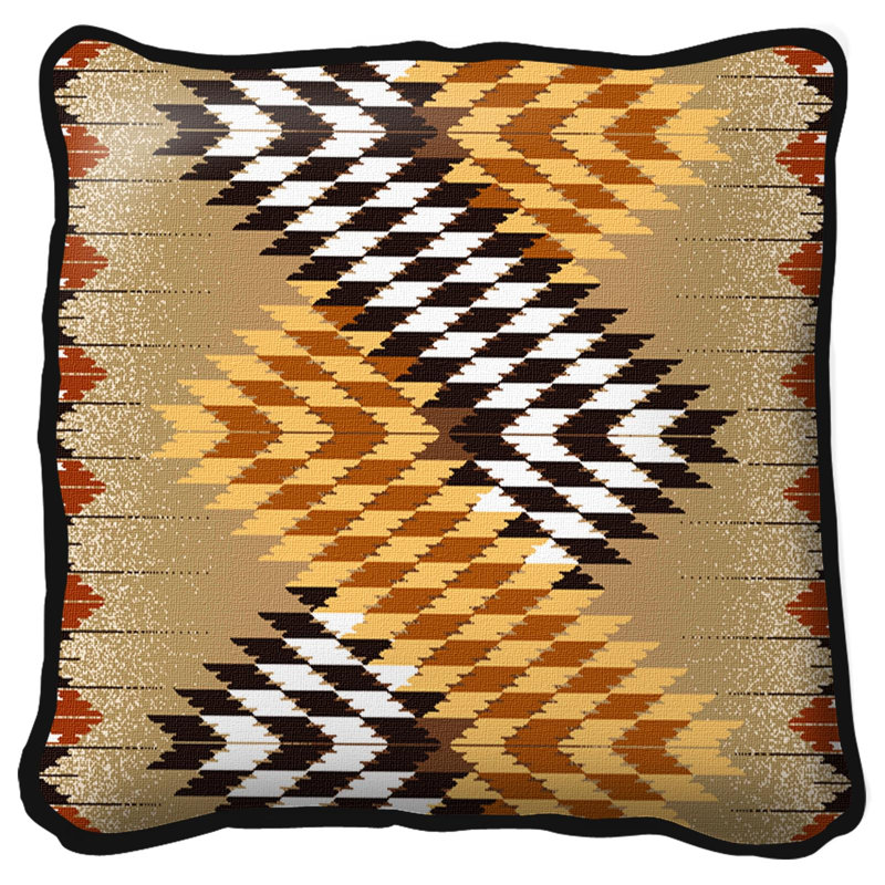 Coussin en coton Whirlwind Fire, Sable / crème