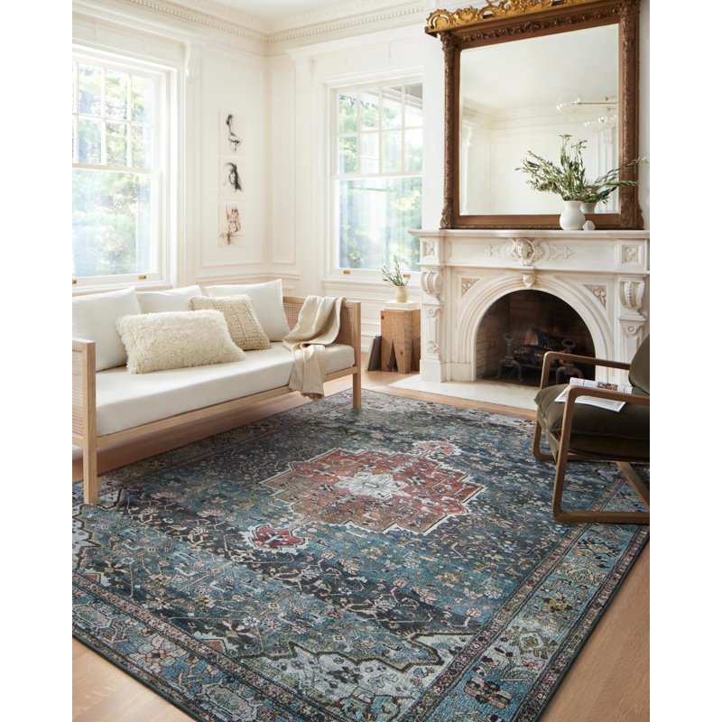 Tapis océan / brique Loloi Margot CloudPile