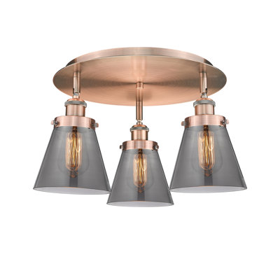Cone 3 Light Flush Mount