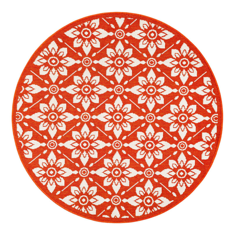 Indoor/Outdoor Trellis Area Rug, Round 4'1"