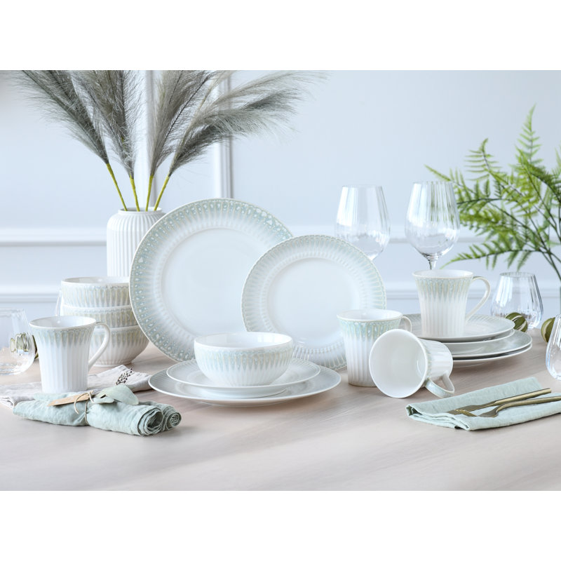 Celadon beige Stoneware Dinnerware Set Piece