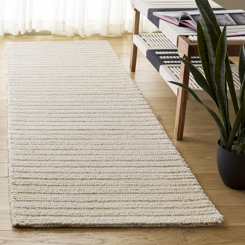 Ebony 753 Hand Tufted 80% Wool; 20% Cotton Striped Rug, 2'-3" X 8'-0" Runner